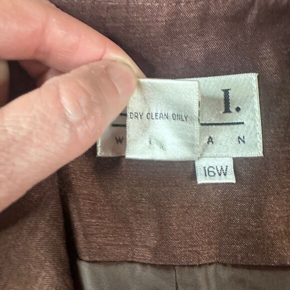 G.M.I. Woman Brown Embellished Jacket 16W Dressy Church/Special Event Wear - Picture 4 of 5